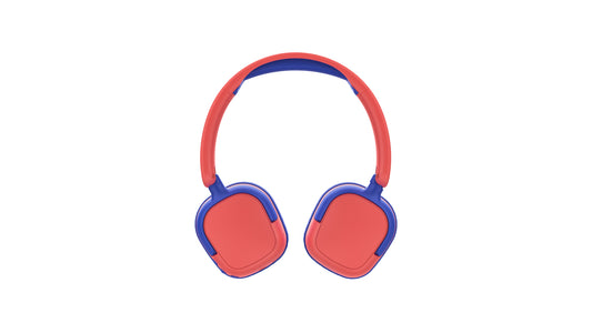 Kids Bluetooth Headphones Red & Blue Model KHO7 Ages 3-8