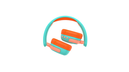 Kids Bluetooth Headphones Green & Orange Model KHO7 Ages 3-8