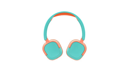 Kids Bluetooth Headphones Green & Orange Model KHO7 Ages 3-8