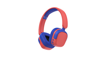 Kids Bluetooth Headphones Red & Blue Model KHO7 Ages 3-8