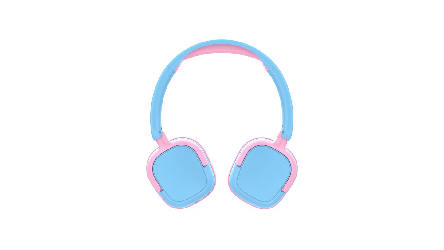 Kids Bluetooth Headphones Blue & Pink Model KHO7 Ages 3-8