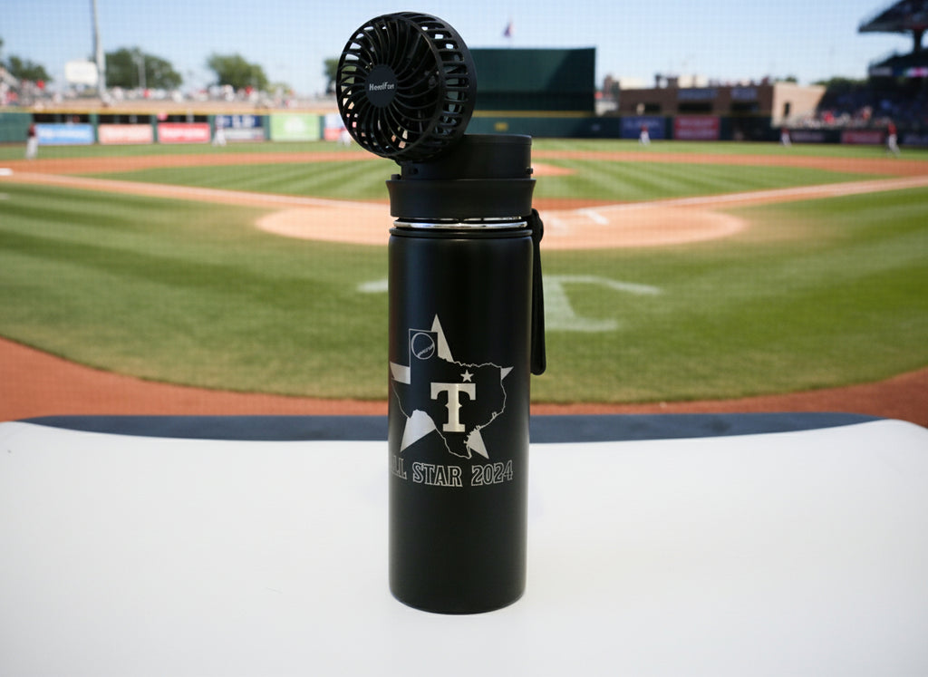 Black Rechargeable Bottle Fan Baseball All Star edition 2024