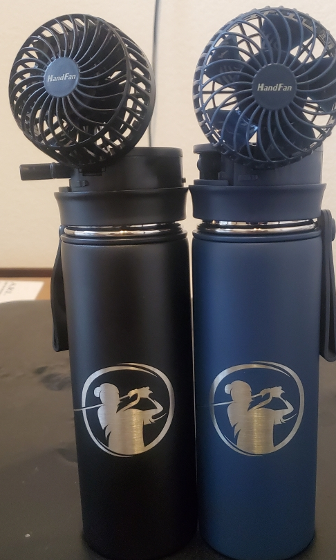Rechargeable Fan Bottle with Lasor Professional Golf Collectors Logo