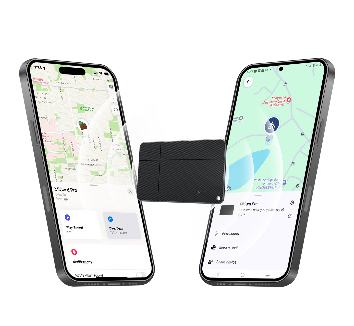 MiCard   Duo   -   Item   Finder   iOS   or   Android   Compatible