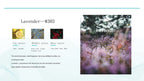Lavender product description with floral image and notes.