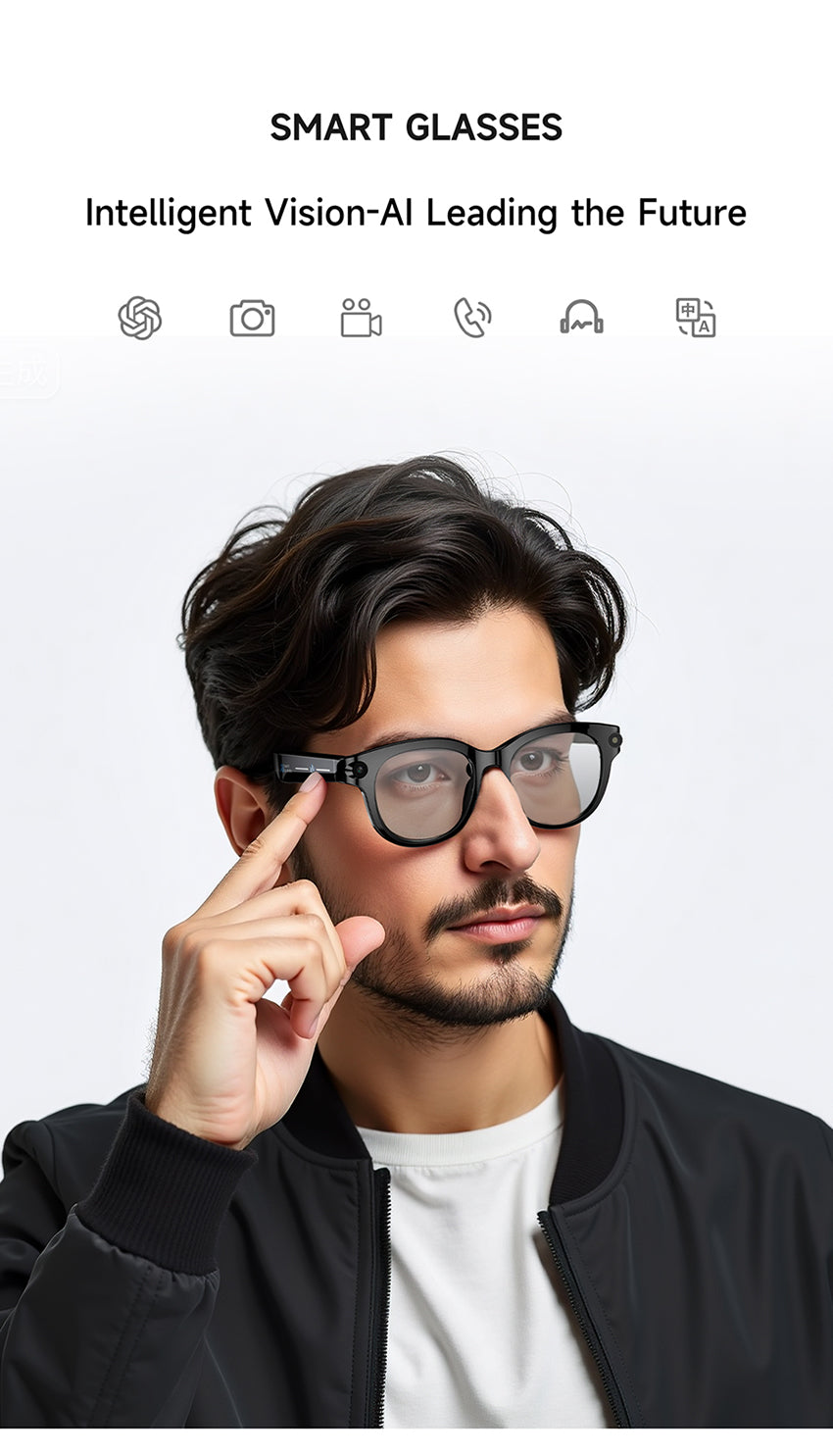 M89-S Smart Sunglasses with Camera, AI Translation, Object Info and Music