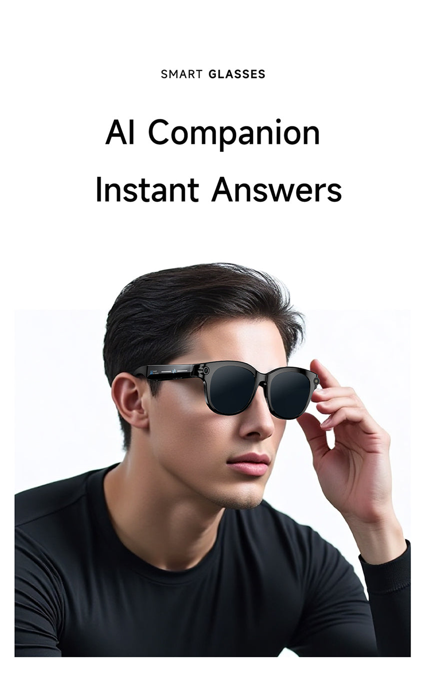 M89-S Smart Sunglasses with Camera, AI Translation, Object Info and Music