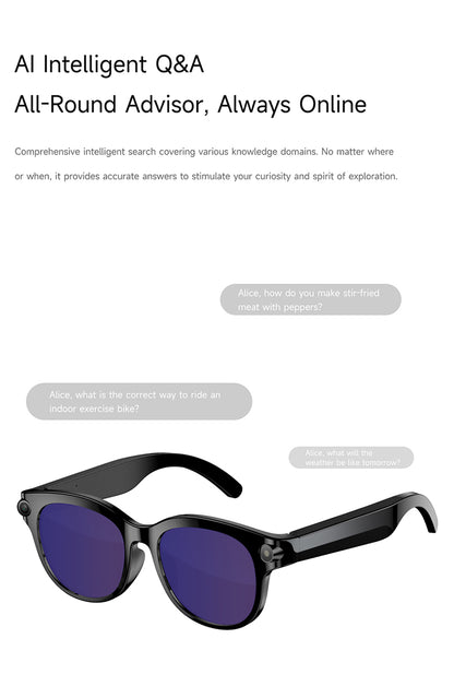 M89-S Smart Sunglasses with Camera, AI Translation, Object Info and Music