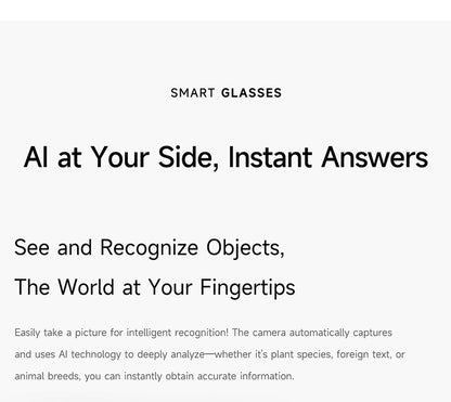 M89-S Smart Sunglasses with Camera, AI Translation, Object Info and Music