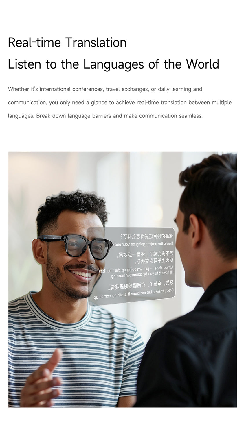 M89-S Smart Sunglasses with Camera, AI Translation, Object Info and Music