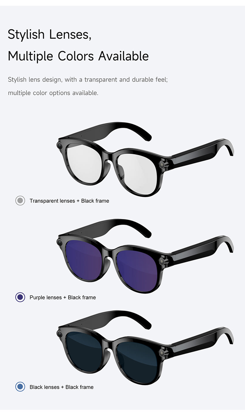 M89-S Smart Sunglasses with Camera, AI Translation, Object Info and Music