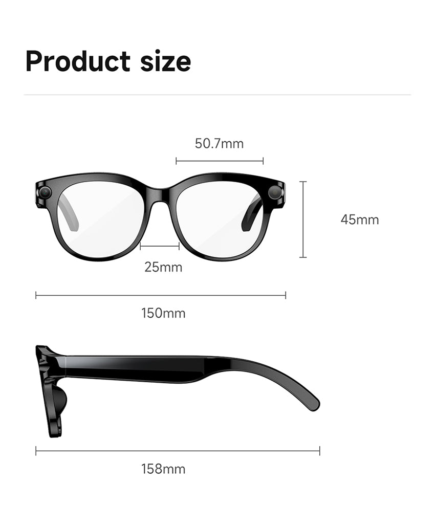 M89-S Smart Sunglasses with Camera, AI Translation, Object Info and Music