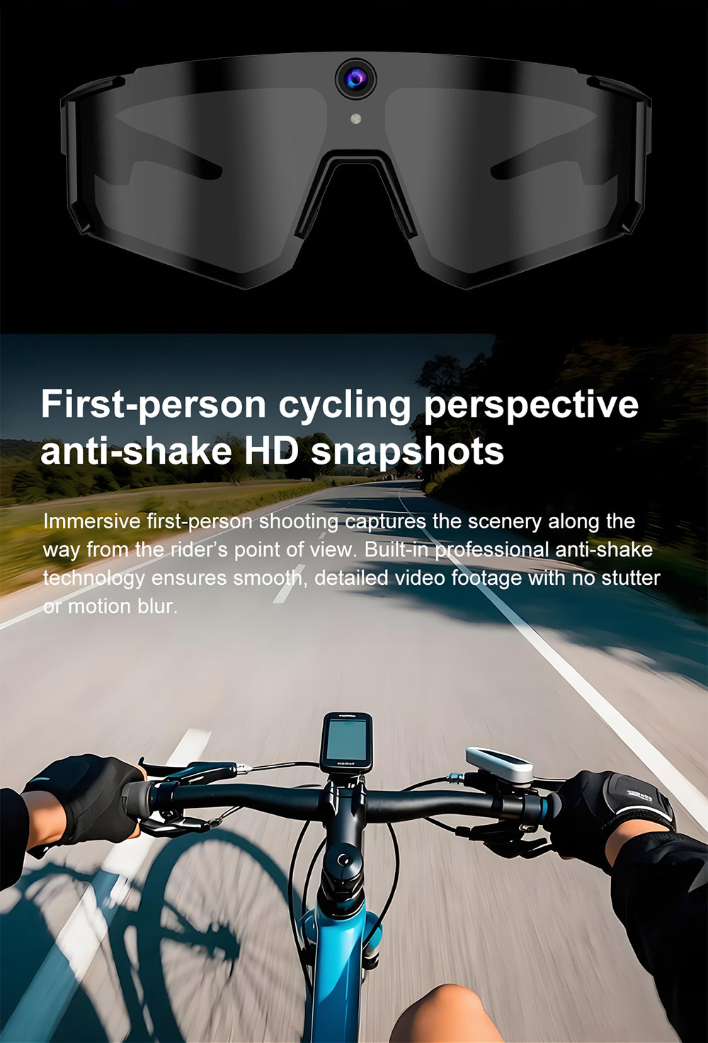M95 Sports Smart Glasses with Camera, Music, AI Smart Translation