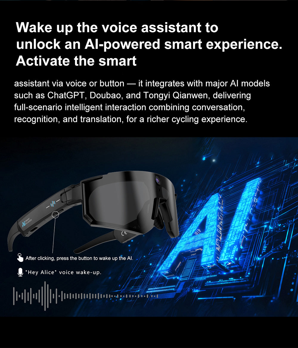 M95 Sports Smart Glasses with Camera, Music, AI Smart Translation