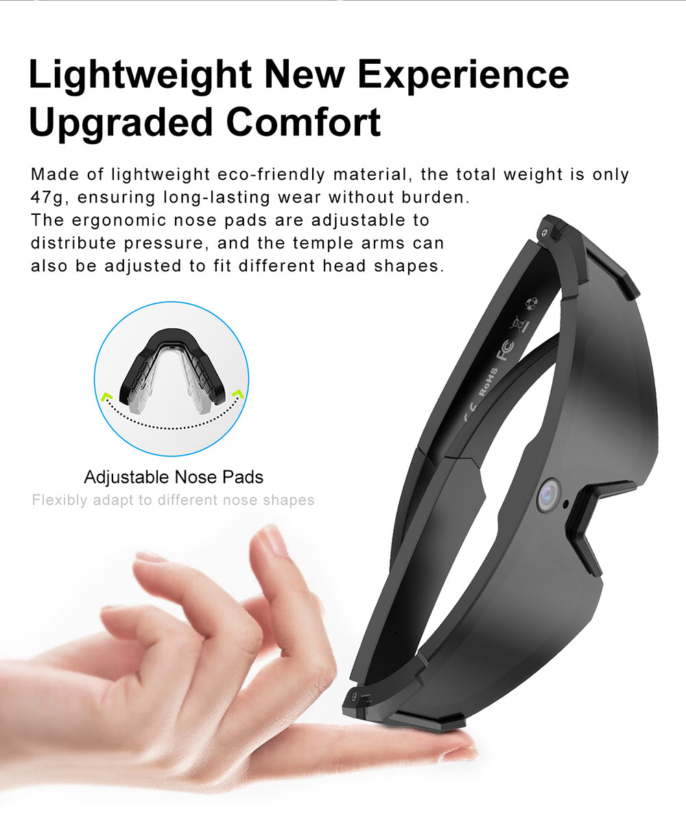 M95 Sports Smart Glasses with Camera, Music, AI Smart Translation
