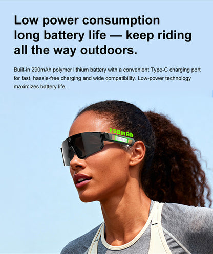 M95 Sports Smart Glasses with Camera, Music, AI Smart Translation