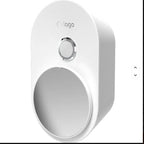 White Plug-In Air Ionizer device with a logo on a white background