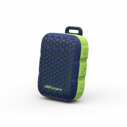 Four portable Pocket S Compact Bluetooth Speaker in different colors with 'HiFuture' branding on a white background.