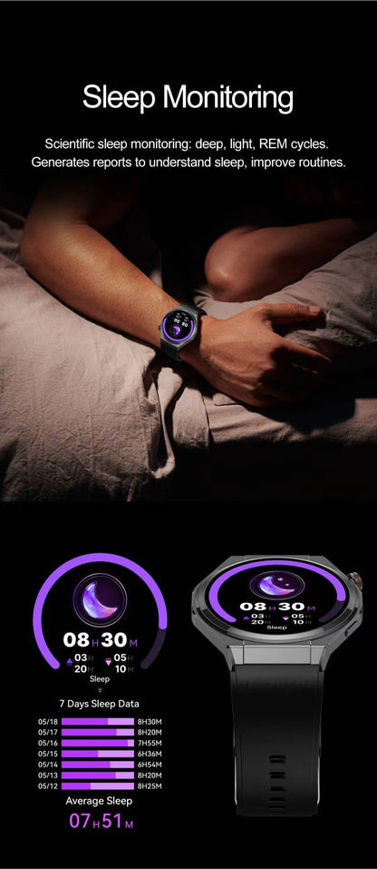 VALDUS VS20 PRO Smart Watch NFC Breathing Training Blood Pressure Blood Oxygen Monitoring Bluetooth Calling Voice Control