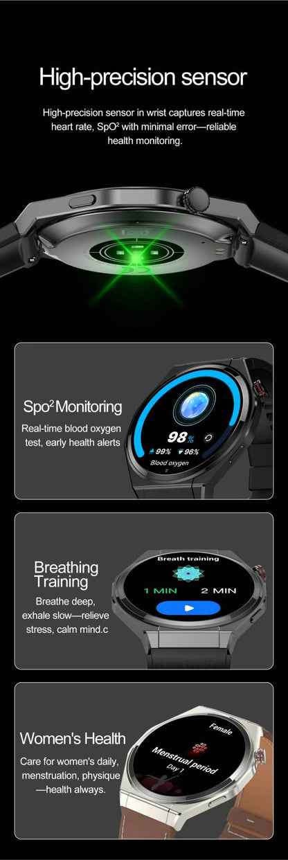 VALDUS VS20 PRO Smart Watch NFC Breathing Training Blood Pressure Blood Oxygen Monitoring Bluetooth Calling Voice Control
