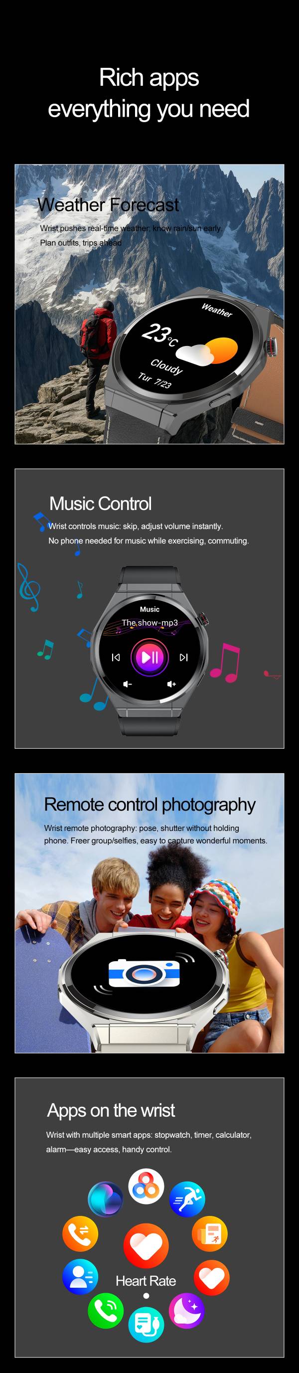 VALDUS VS20 PRO Smart Watch NFC Breathing Training Blood Pressure Blood Oxygen Monitoring Bluetooth Calling Voice Control