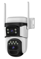 White VStar CB621DB Dual Lens Security Camera with antennas on a white background