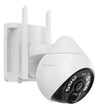 White VStar CB69-TZ security camera with antennas on a white background