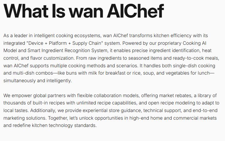 WAN AI Chef Ultra