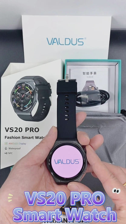 VALDUS VS20 PRO Smart Watch NFC Breathing Training Blood Pressure Blood Oxygen Monitoring Bluetooth Calling Voice Control